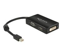 DeLOCK 0.16m DisplayPort/VGA + HDMI + DVI 0,16 m Mini DisplayPort VGA (D-Sub)+ HDMI + DVI Noir