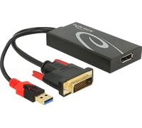 DELOCK Adaptateur DVI(24+1) -> Displayport noir 30cm câble