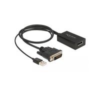 DELOCK Adaptateur DVI mâle vers DisplayPort 1.2 femelle noir