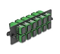 DeLOCK Adaptateur Fibre Optique SC Simplex APC 12 Ports Vert