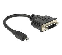 DeLOCK Adaptateur HDMI, DVI 65563 [1x HDMI mâle D Micro - 1x DVI Femelle 24+5 pôles] 20.00 cm Noir