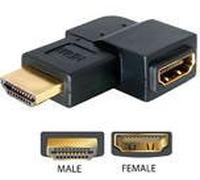 Delock - Adaptateur HDMI - HDMI mâle pour HDMI femelle - connecteur à angle droit