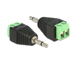 DeLOCK adaptateur Klinke prise mâle 3,5 mm Terminalblock 2 Pin