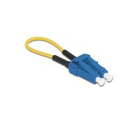 DeLOCK Adaptateur Loopback Fibre Optique LC/UPC Monomode 9/125 µm, Perte 0.3dB, Retour 55dB, Câble 0.06m PVC, -20°C à 70°C, Bleu (Réf. 86924)