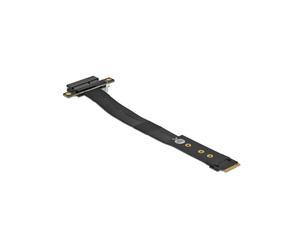 DeLOCK Adaptateur M.2 vers PCIe x4 NVMe, Câble 20cm, Connecteur d'alimentation 12V, Interface Hôte M.2, Interface de Sortie PCIe, Compatible NVMe.
