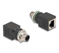 DELOCK Adaptateur M12 codage D 4 broches mâle vers RJ45 femelle