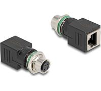 DELOCK Adaptateur M12 D-codé 4 broches femelle vers RJ45 Bu droit