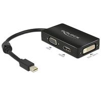 Delock 62631 DisplayPort / VGA / HDMI / DVI Adaptateur [1x Mini port Display mâle - 1x VGA femelle, HDMI femelle, DVI femelle