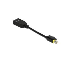 DeLOCK Adaptateur Mini DisplayPort vers DisplayPort, 0.15m, Noir - Connecteurs Or, Support HDR, Résolution 7680x4320 60Hz, HDCP 1.4/2.2, 32.4 Gbit/s