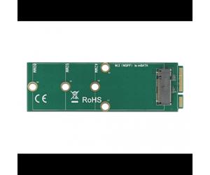 DeLOCK Adaptateur mSATA vers M.2 Key B (2242/2260/2280) Interface mSATA vers M.2, 30 x 95 x 4 mm, Indicateur LED, Réf: 64109