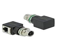Delock Adaptateur réseau M12 8 broches X-codé femelle vers RJ45 femelle