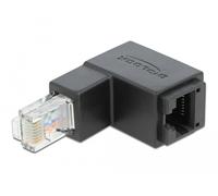 DeLOCK Adaptateur RJ45 mâle angulé vers le bas > RJ45 femelle Cat.6 UTP