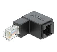DeLOCK Adaptateur RJ45 mâle coudé vers le bas vers prise RJ45 Cat.6 UTP