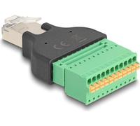 DELOCK Adaptateur RJ50 mâle vers bloc terminal avec bouton-poussoir