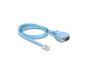 DeLOCK Adaptateur RS-232 DB9 Mâle vers RJ45 Mâle 1m - Connecteurs D-Sub (DB-9) et RJ-45 Mâles, Transfert 0.000922 Gbit/s