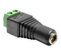 Delock - Adaptateur secteur - 2 bloc de terminal de broches (F) pour DC jack de 5,5 x 2,5 mm (F)