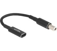 Delock - Adaptateur secteur - 24 broches USB-C (F) vers prise CC 7,4 x 5,0 mm (M) - 19.5 V - 3 A - 15 cm - noir (60037)
