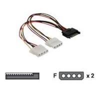 Delock - Adaptateur secteur - alimentation interne 4 plots (F) pour alimentation SATA (F) - 20 cm G