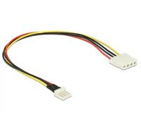 Delock - Adaptateur secteur - alimentation interne 4 plots (F) pour connecteur mini-alimentation 4 broches (M) - 5 / 12 V - 30 cm