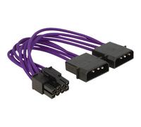 Delock - Adaptateur secteur - alimentation interne 4 plots (M) pour 8 broches EPS12V (F) - 15 cm - violet