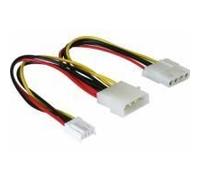 DeLOCK Y-cable power Multicolore 0,25 m, Câble en Y