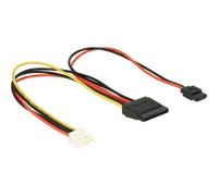 Delock - Adaptateur secteur - alimentation interne 4 plots (R) pour alimentation SATA, alimentation SATA Slimline (R) - 24 cm