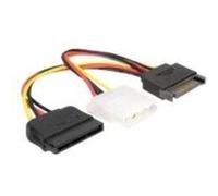 DELOCK 65235 - SATA 15 broches > SATA 15 broches + 4 broches Molex, 16,5 cm