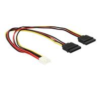 Delock - Adaptateur secteur - connecteur mini-alimentation 4 broches (R) pour alimentation SATA (R) - 30 cm