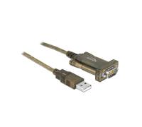 DeLOCK Adaptateur Série 64073 : Câble USB Type-A vers DB-9 Mâle, 2m Transparent, Contacts Or, pour systèmes POS, IoT et appareils RS-232