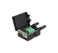 DeLOCK Adaptateur Sub-D 9 vers Bornier 10 Broches Noir, AWG 26-18, -20°C à 105°C, 34.4x51.8x21mm, Réf. 66257