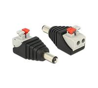 DeLock Adaptateur Terminal Bloc avec Bouton Pression > fiche DC 2,1 x 5,5 mm