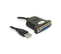 DeLOCK Adaptateur USB 1.1 vers Parallèle DB25 - Câble 0.8m - Connecteur USB A vers DB25 - Réf. 61330