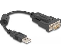Delock Adaptateur USB 2.0 type A vers 1 x série RS-232 D-Sub 9 Pin mâle avec noyau en ferrite 0,25 m (61549)