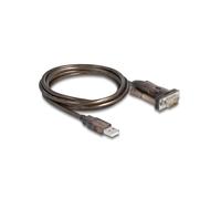 DeLOCK Adaptateur USB 2.0 Type-A vers Série RS-232 DB-9 Mâle, 1.5m, Prolific PL-2303 GS, 460.8 Kbit/s, Compatible Windows/Linux