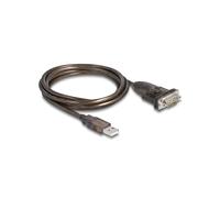 DeLOCK Adaptateur USB 2.0 Type-A vers Série RS-232 DB9 Mâle 1.5m, Chipset Prolific PL-2303 GS, 460.8 Kbit/s, Windows/Linux