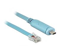 DeLOCK Adaptateur USB 2.0 Type C vers 1 fiche RS-232 RJ45 3 m Bleu
