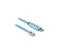 DeLOCK Adaptateur USB 2.0 vers RJ45 Console, Chipset FTDI FT232RL, FIFO 256 octets, Full Duplex, Câble 3m, Taux de Transfert 230.4 kbit/s.