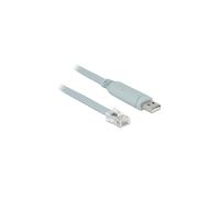 DeLOCK Adaptateur USB 2.0 vers RS-232 pour Console CISCO, Chipset FTDI FT232RL, FIFO 256 octets, Full Duplex, Taux 230.4 Kbps, Longueur 1m, Bleu