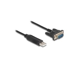 DeLOCK Adaptateur USB 2.0 vers Serial RS-232, 50cm, FTDI FT232R, Boîtier Compact, 921.6 Kbit/s, Compatible Windows/Linux