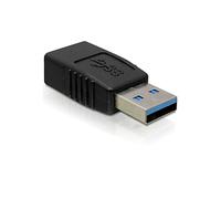 DeLOCK Adaptateur USB 3.0 Type-A Mâle vers USB Type-A Femelle Noir - Réf. 65174 - Connectique USB 3.0 SuperSpeed