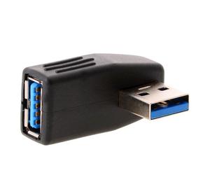 DeLock Adaptateur USB-A mâle vers femelle horizontal coudé 90°