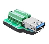 DeLOCK 65370 - Adaptateur pour Câble (USB 3.0-A, 10p, Femelle/Femelle, Noir, Vert, Argent, 2,3 cm, 9 mm)