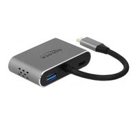 DELOCK Adaptateur USB-C > HDMI/VGA/USB3.0/PD 0.12m gris