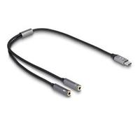 DeLock Adaptateur USB-C vers double jack pour entrée et sortie audio