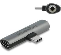 DeLock Adaptateur USB-C mâle vers jack 3,5 mm et USB-C femelle