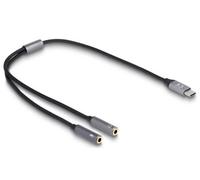 Adaptateur audio - DeLock - USB-C vers double jack - 24 bits / 96 kHz - Entrée audio - Sortie microphone