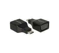 DeLOCK Adaptateur USB-C vers VGA 63933, Résolution 1920x1080, Chipset Realtek RTD2169U, Noir, Dimensions 22x42x14mm