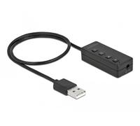 DeLock Adaptateur USB d’écouteurs et microphone avec 2 jacks stéréo pour Windows et Mac