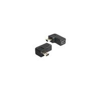 DeLOCK 65448 Changeur de genre USB-B mini Mâle vers USB-B mini Femelle, Contacts Nickelés, Noir