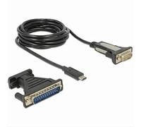 Delock Adaptateur USB Type-C > 1 x série DB9 RS-232 + Adaptateur DB25